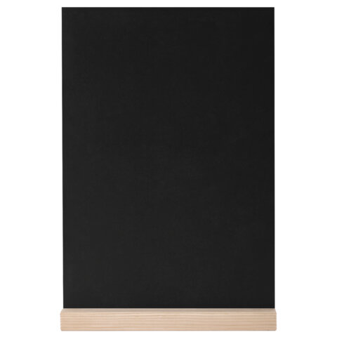 Табличка меловая настольная А4, вертикальная, на деревянной подставке, ПВХ,