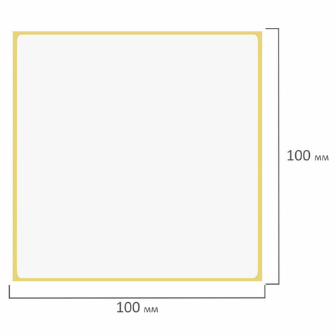 Этикетка ТермоЭко (100х100 мм), 1000 этикеток в ролике, светостойкость до 2 Этикетка ТермоЭко (100х100 мм), 1000 этикеток в ролике, светостойкость до 2