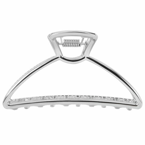 Краб для волос 7,8 см, серебристый, MONTE VITA (МОНТЕ ВИТА), 457016