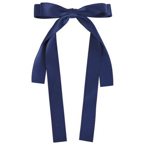 Заколка для волос аллигатор 15x26 см, с бантиком, с длинными хвостиками,