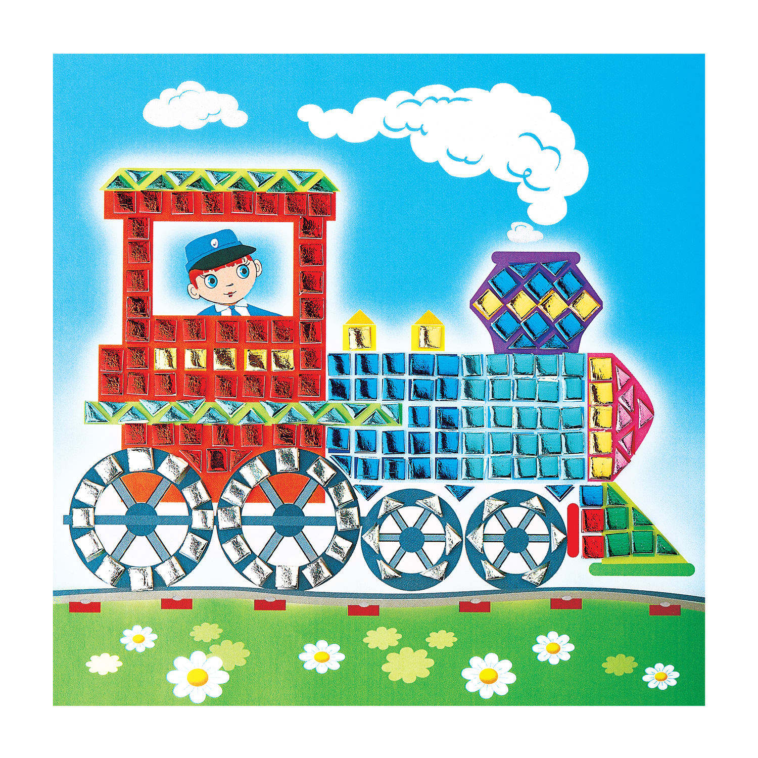 НАБОР ДЕКОРАТИВНАЯ МОЗАИКА №5 "ПАРОВОЗ" НАБОР ДЕКОРАТИВНАЯ МОЗАИКА №5 "ПАРОВОЗ"