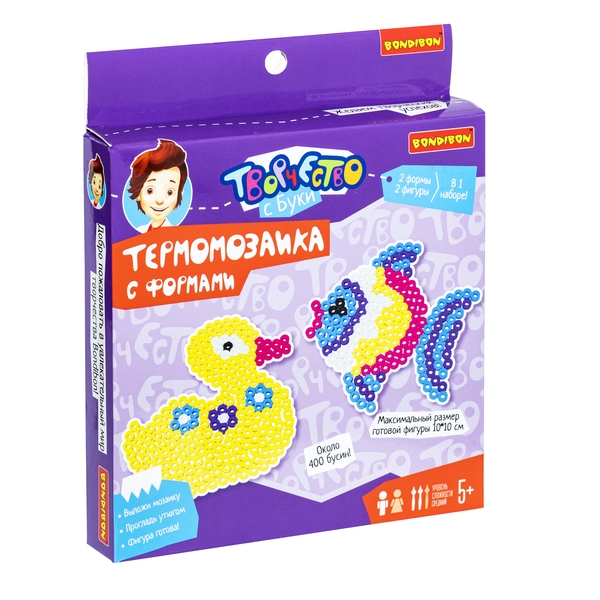 Набор для творчества BONDIBON. Термомозаика с формами "Рыбка и утка" Набор для творчества BONDIBON. Термомозаика с формами "Рыбка и утка"