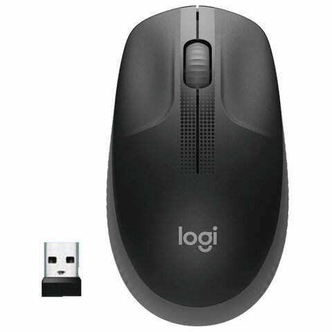Мышь беспроводная LOGITECH M190, 2 кнопки + 1 колесо-кнопка, оптическая,