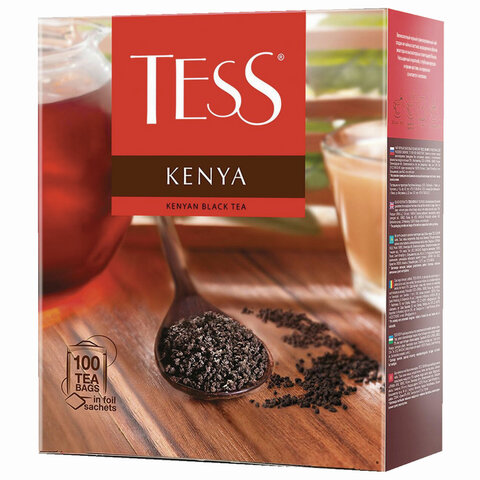 Чай TESS (Тесс) "Kenya", черный, 100 пакетиков в конвертах по 2 г, Чай TESS (Тесс) "Kenya", черный, 100 пакетиков в конвертах по 2 г,
