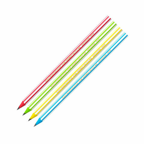Карандаши чернографитные BIC Evolution "Stripes", НАБОР 4 шт., HB, Карандаши чернографитные BIC Evolution "Stripes", НАБОР 4 шт., HB,