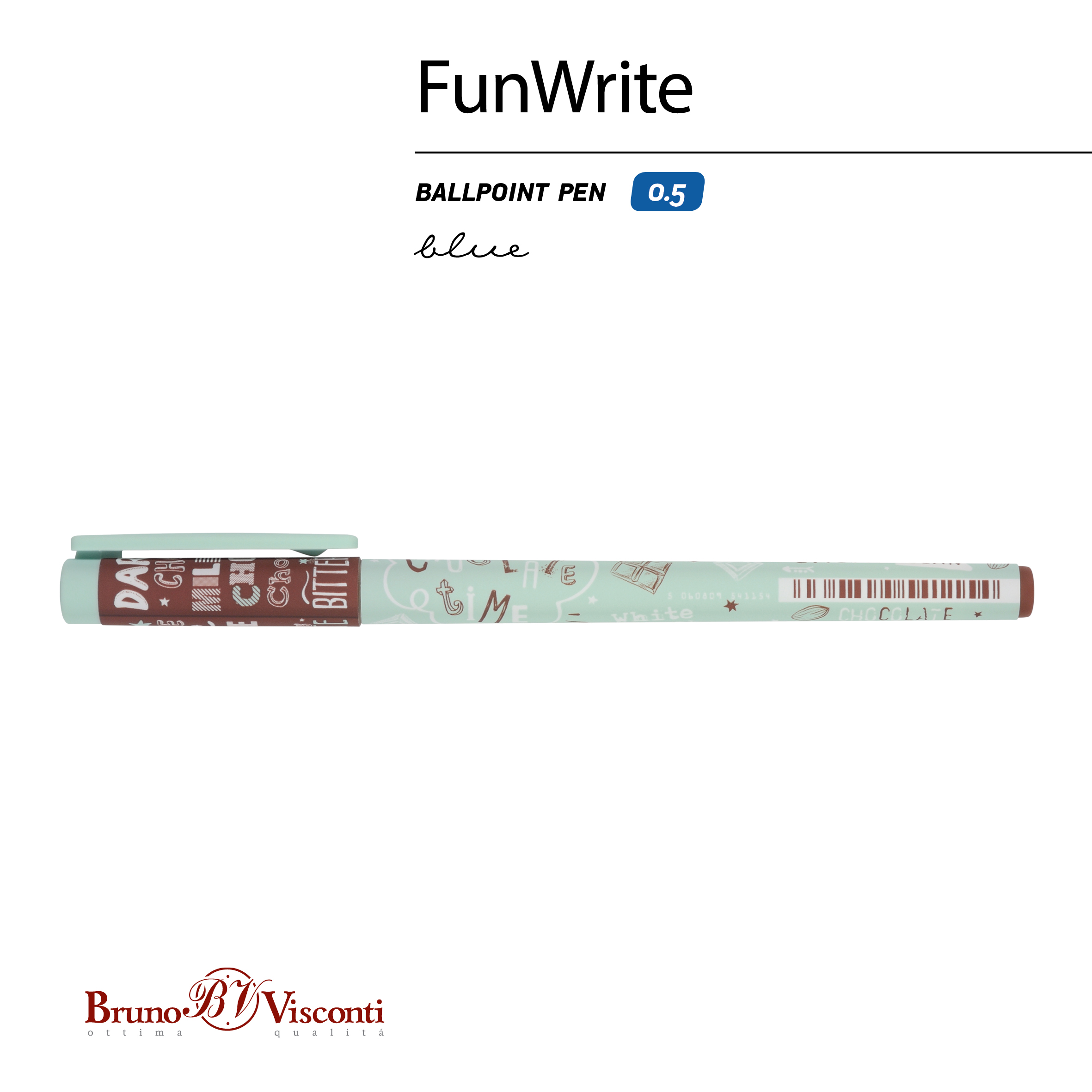 РУЧКА "FunWrite. Coffee Time. Мятный капучино" ШАРИКОВАЯ, 0.5 ММ, РУЧКА "FunWrite. Coffee Time. Мятный капучино" ШАРИКОВАЯ, 0.5 ММ,