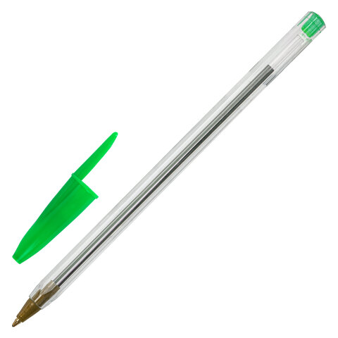 Ручка шариковая STAFF "Basic Budget BP-04", ЗЕЛЕНАЯ, линия письма 0,5 Ручка шариковая STAFF "Basic Budget BP-04", ЗЕЛЕНАЯ, линия письма 0,5