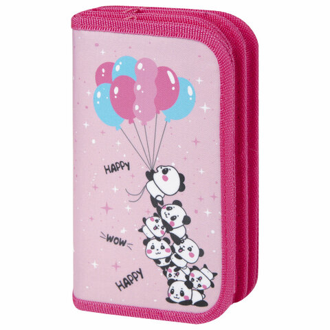 Пенал ЮНЛАНДИЯ, 3 отделения, полиэстер, 19х11 см, "Funny trip", 271029 Пенал ЮНЛАНДИЯ, 3 отделения, полиэстер, 19х11 см, "Funny trip", 271029