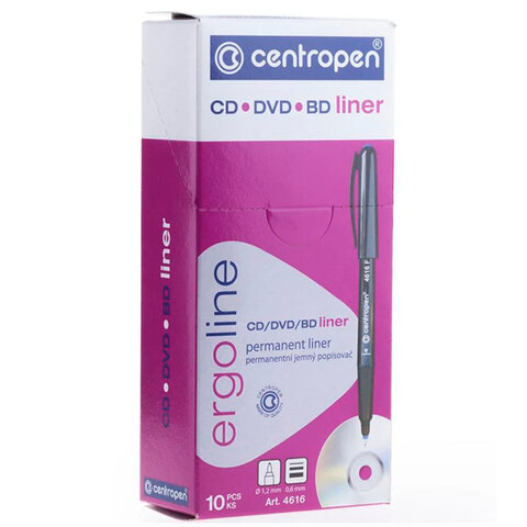 Маркер для CD и DVD CENTROPEN, ЧЕРНЫЙ, трехгранный, толщина письма, 0,6 мм, Маркер для CD и DVD CENTROPEN, ЧЕРНЫЙ, трехгранный, толщина письма, 0,6 мм,