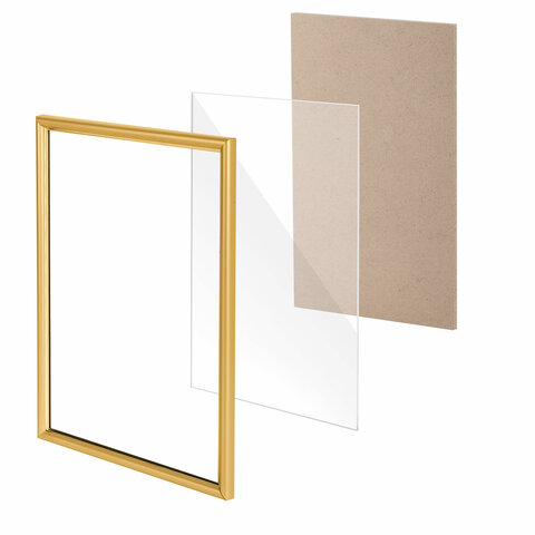 Рамка 21х30 см., со стеклом, багет 14 мм., пластик, BRAUBERG "HIT2",