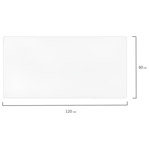 Коврик-подкладка настольный сверхпрочный 600х1200 мм, прозрачный, 0,8 мм, Коврик-подкладка настольный сверхпрочный 600х1200 мм, прозрачный, 0,8 мм,