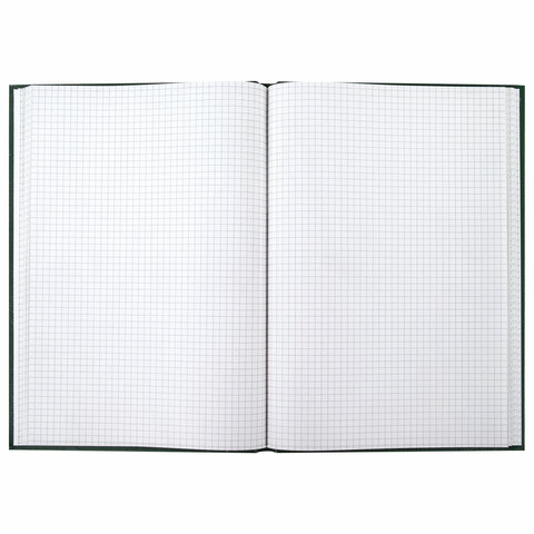 Книга учета 96 л., клетка, твердая, бумвинил, блок офсет, А4 (200х290 мм),