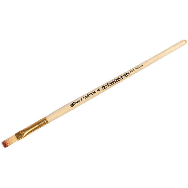 Кисть НЕЙЛОН плоская №04 NHF4_14534 Кисть НЕЙЛОН плоская №04 NHF4_14534