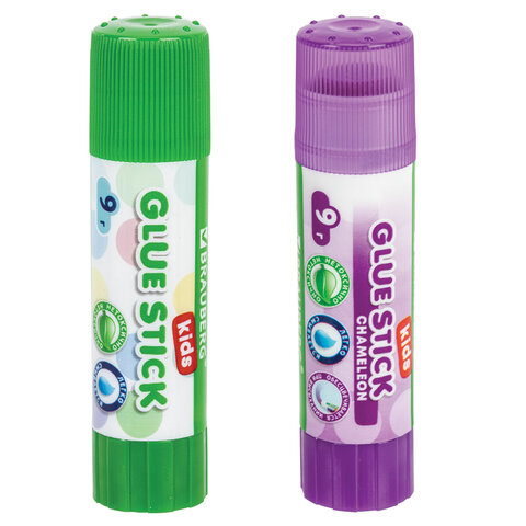 Клей-карандаш "2+1 обесцвечивающийся" 9 г, КОМПЛЕКТ 3 шт./блистер,