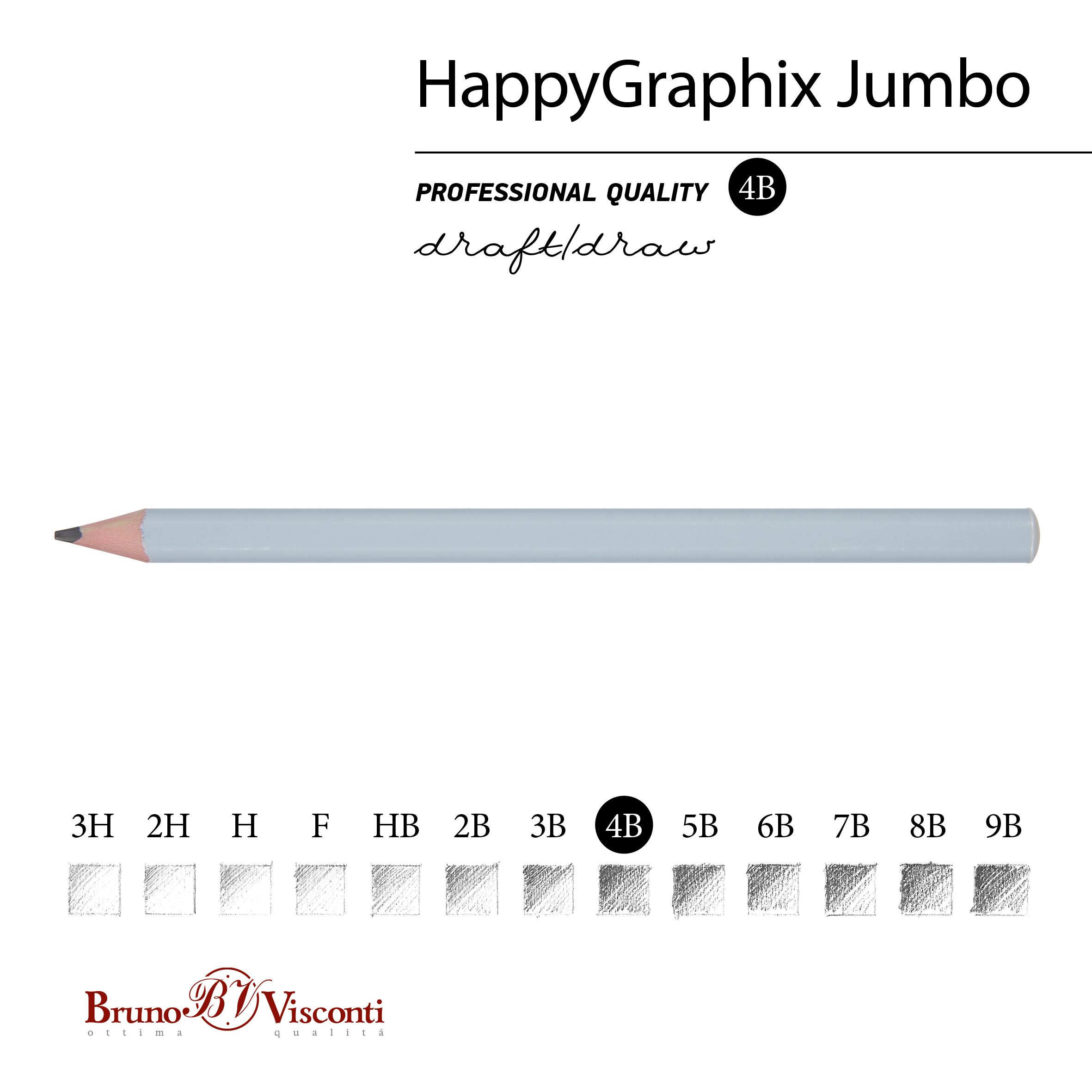 КАРАНДАШ ЧЕРНОГРАФИТОВЫЙ "GraphixZefir Jumbo. Зефирный голубой" 4В, КАРАНДАШ ЧЕРНОГРАФИТОВЫЙ "GraphixZefir Jumbo. Зефирный голубой" 4В,