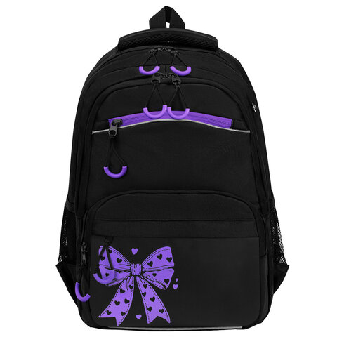Рюкзак BRAUBERG FORCE, 2 отделения, 5 карманов, "Purple bow", 39х28х17 Рюкзак BRAUBERG FORCE, 2 отделения, 5 карманов, "Purple bow", 39х28х17