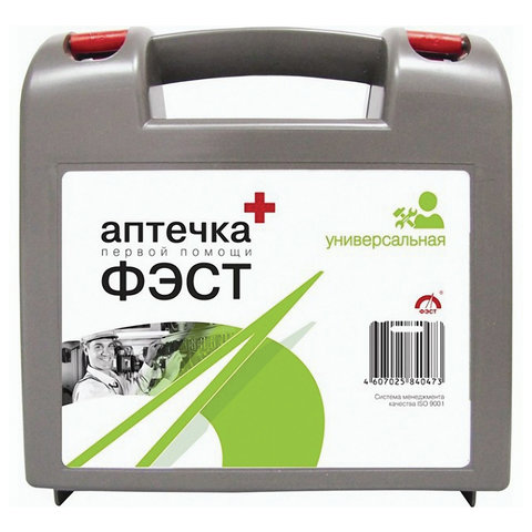 Аптечка первой помощи универсальная ФЭСТ, до 7 человек, футляр из полистирола, № Аптечка первой помощи универсальная ФЭСТ, до 7 человек, футляр из полистирола, №