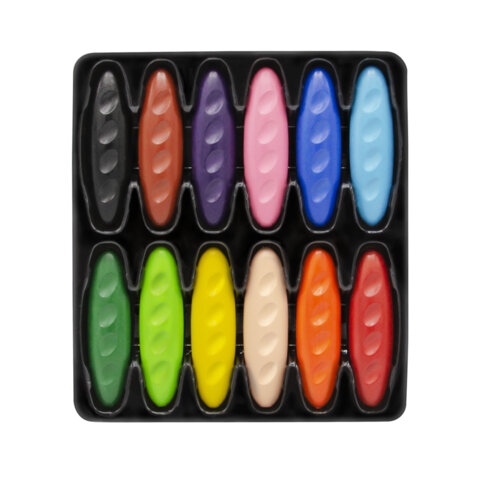 Восковые мелки фигурные BRAUBERG KIDS "Батоны", 12 цветов, 273093 Восковые мелки фигурные BRAUBERG KIDS "Батоны", 12 цветов, 273093