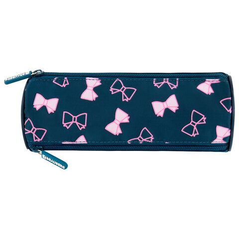 Пенал мягкий BRAUBERG, 3 отделения, нейлон, 21х7х7 см, "Elegant bow",