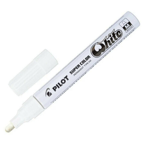 Маркер-краска лаковый (paint marker) PILOT, 2 мм, БЕЛЫЙ, круглый наконечник,