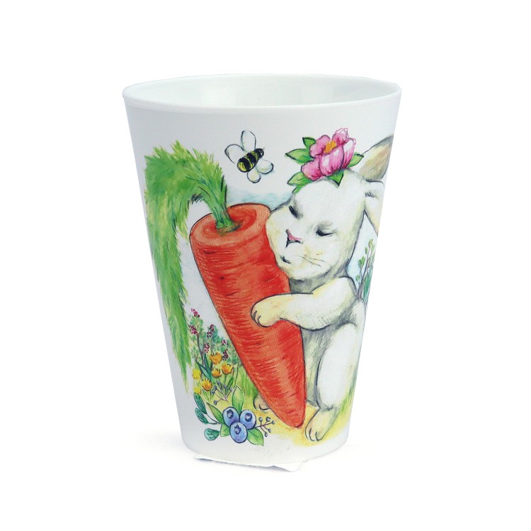 Стакан пластиковый с декором "Кроль-Вилль". Сладкая морковка, 420мл Стакан пластиковый с декором "Кроль-Вилль". Сладкая морковка, 420мл