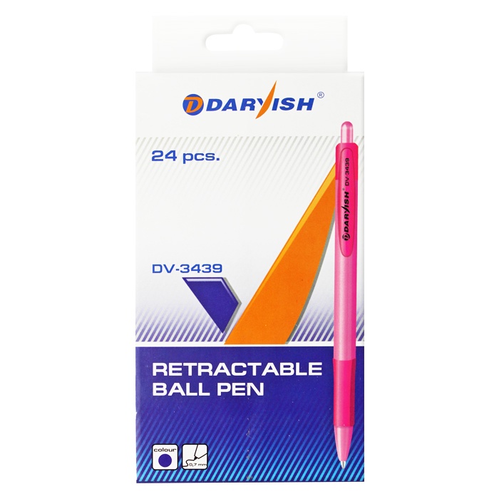 Ручка автоматическая син. "Darvish" корпус цветной с резиновым