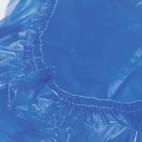 Бахилы КОМПЛЕКТ 30 штук (15 пар), СВЕРХПРОЧНЫЕ, двойная резинка, 40х14 см, 100