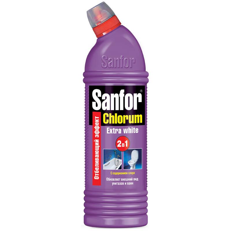 Средство для туалета и ванн Sanfor "Chlorum. Ультра белый" 2 в 1, Средство для туалета и ванн Sanfor "Chlorum. Ультра белый" 2 в 1,
