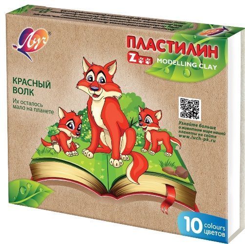 Пластилин ЛУЧ ZOO 10 цв. 150 г со стеком Пластилин ЛУЧ ZOO 10 цв. 150 г со стеком