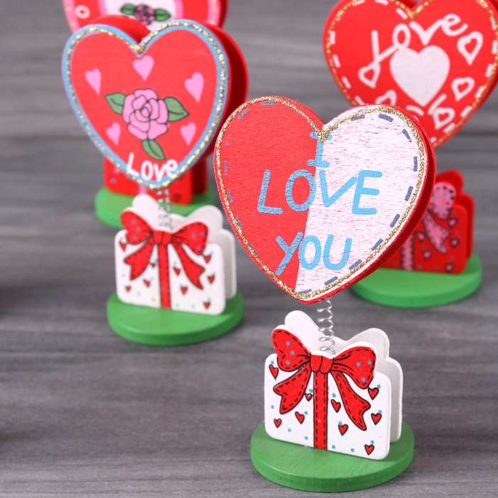 Сувенир "Сердце" зажим деревянный Сувенир "Сердце" зажим деревянный