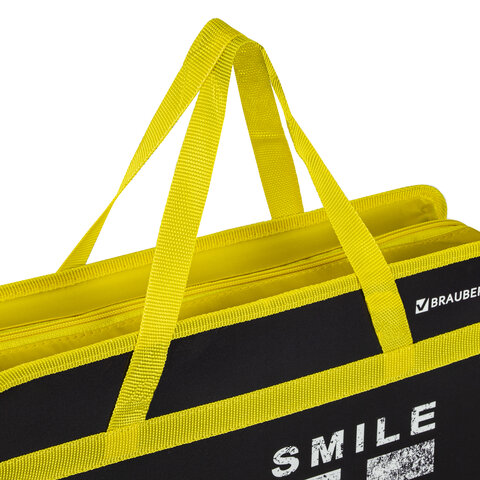 Папка на молнии с ручками BRAUBERG А4, 1 отделение, пластик, 80 мм,