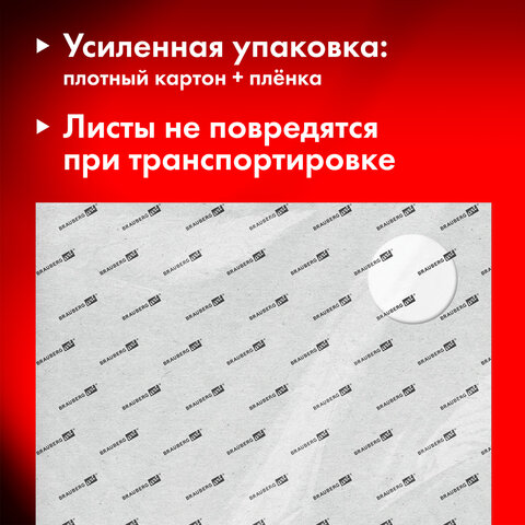 Бумага для акварели 300 г/м2 460x660 мм крупное зерно, 10 листов, BRAUBERG ART