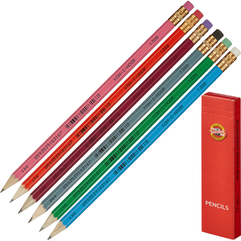 Карандаш чернографитный KOH-I-NOOR 1380 ASTRA с ластиком Чехия штр. Карандаш чернографитный KOH-I-NOOR 1380 ASTRA с ластиком Чехия штр.