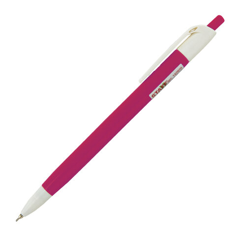 Ручка шариковая масляная автоматическая STAFF "EVERYDAY Color", СИНЯЯ,