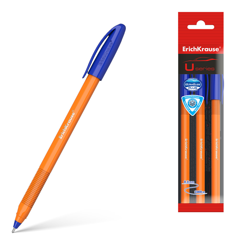 Ручка шариковая ErichKrause® U-108 Orange Stick 1.0, Ultra Glide Technology, Ручка шариковая ErichKrause® U-108 Orange Stick 1.0, Ultra Glide Technology,