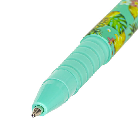 Ручка шариковая BRAUBERG SOFT TOUCH GRIP "PINEAPPLE", СИНЯЯ, мягкое Ручка шариковая BRAUBERG SOFT TOUCH GRIP "PINEAPPLE", СИНЯЯ, мягкое