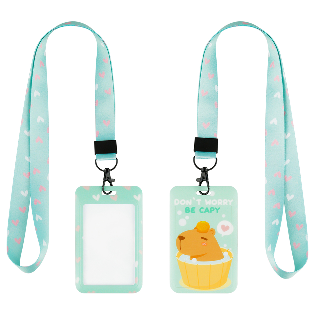 Бейдж вертикальный MESHU "Be capy", 110*70мм, лента с карабином, 2D Бейдж вертикальный MESHU "Be capy", 110*70мм, лента с карабином, 2D