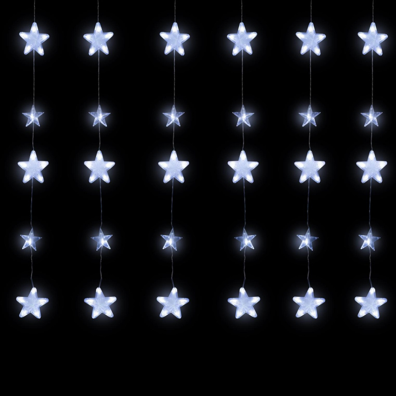 Гирлянда светодиодная Бахрома 2.4x0.9м Звездоч, IP20, 186LED,бел, 8 режимов, Гирлянда светодиодная Бахрома 2.4x0.9м Звездоч, IP20, 186LED,бел, 8 режимов,