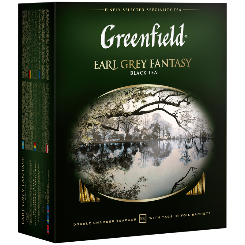 Чай Greenfield "Earl Grey", черный с бергамотом, 100 фольг. пакетиков Чай Greenfield "Earl Grey", черный с бергамотом, 100 фольг. пакетиков