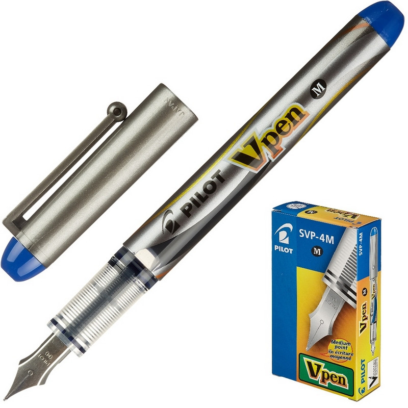 Ручка перьевая PILOT одноразовая SVP-4M V-Pen, синие чернила, 0,58мм 971497 Ручка перьевая PILOT одноразовая SVP-4M V-Pen, синие чернила, 0,58мм 971497