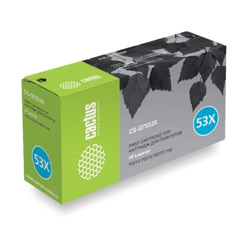 Картридж лазерный CACTUS (CS-Q7553X) для HP LaserJet 2015/2015n/2014, ресурс Картридж лазерный CACTUS (CS-Q7553X) для HP LaserJet 2015/2015n/2014, ресурс