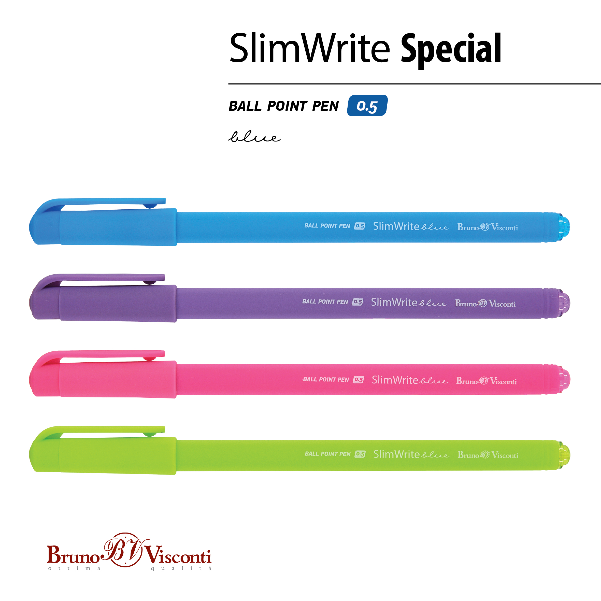 РУЧКА "SlimWrite.SPECIAL" ШАРИКОВАЯ 0.5 ММ, СИНЯЯ (4 цвета корпуса) РУЧКА "SlimWrite.SPECIAL" ШАРИКОВАЯ 0.5 ММ, СИНЯЯ (4 цвета корпуса)