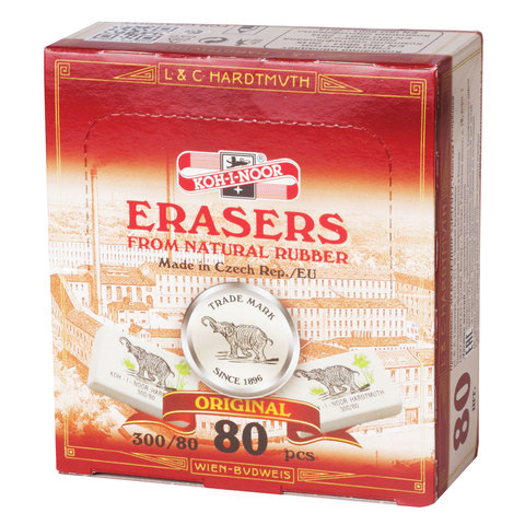 Резинка стирательная KOH-I-NOOR "Слон", прямоугольная, 26х18,5х8 мм, Резинка стирательная KOH-I-NOOR "Слон", прямоугольная, 26х18,5х8 мм,