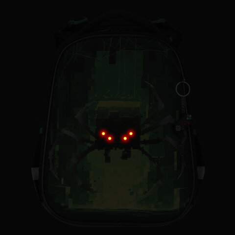 Ранец BRAUBERG PREMIUM, 2 отделения, с брелоком, "Digital spider",