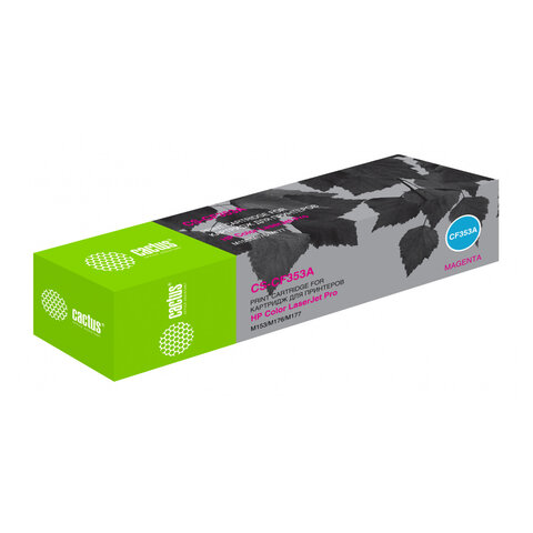 Картридж лазерный CACTUS (CS-CF353A) для HP CLJ M176n/M177fw, пурпурный, ресурс Картридж лазерный CACTUS (CS-CF353A) для HP CLJ M176n/M177fw, пурпурный, ресурс