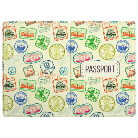 Обложка для паспорта "Cool Mix 3", мягкая вставка изолон, 10 дизайнов