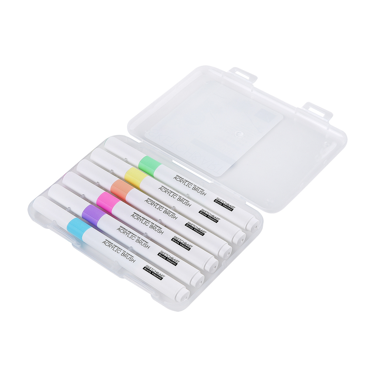 НАБОР МАРКЕРОВ-КИСТЕЙ АКРИЛОВЫХ "SKETCH&ART. ПАСТЕЛЬНЫЕ ЦВЕТА", 6 НАБОР МАРКЕРОВ-КИСТЕЙ АКРИЛОВЫХ "SKETCH&ART. ПАСТЕЛЬНЫЕ ЦВЕТА", 6