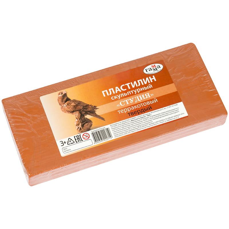 Пластилин скульптурный Гамма "Студия", терракотовый, твердый, 1кг. Пластилин скульптурный Гамма "Студия", терракотовый, твердый, 1кг.