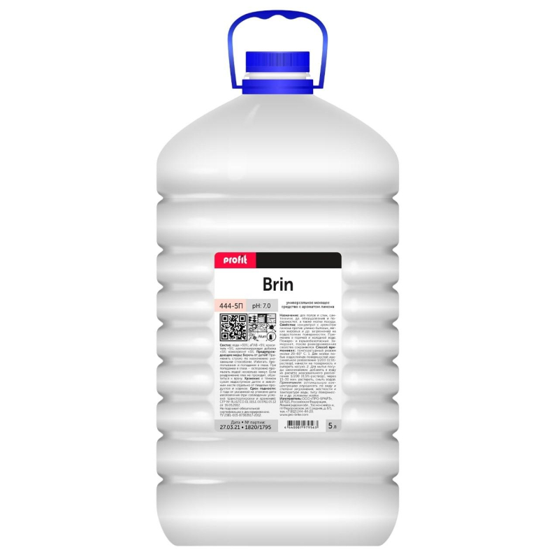 Профхим универсальное моющее средство PRO-BRITE/PROFIT BRIN для влаг. поверхн 5л Профхим универсальное моющее средство PRO-BRITE/PROFIT BRIN для влаг. поверхн 5л