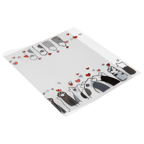 Обложки "PAWS" для тетрадей и дневников, КОМПЛЕКТ 10 шт., ПЛОТНЫЕ,